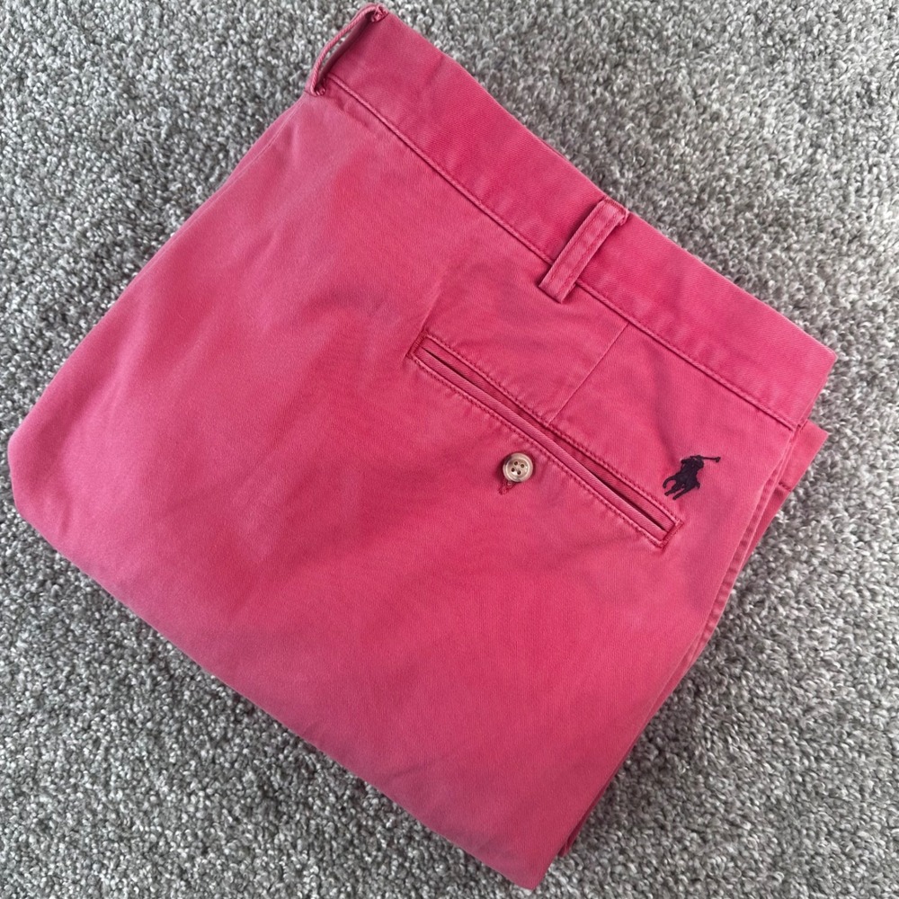 Polo Ralph Lauren Chino Shorts Mens 44B Cotton Classic Fit Flat Pony Golf Read - Picture 9 of 9